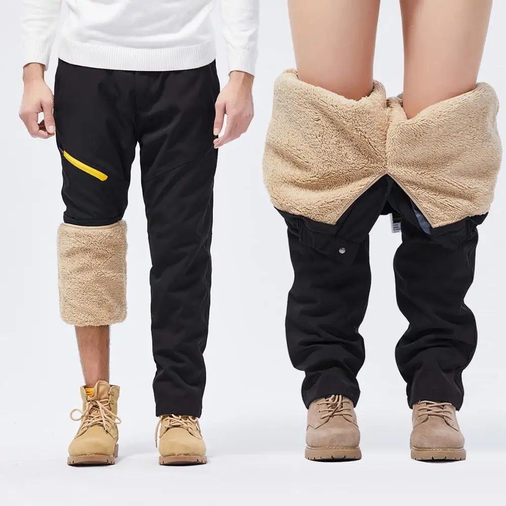Ski Pants For Men Winter Outdoor Windproof Waterproof Snowboard Snow Fleece Pants Thick Warm Trousers Male Trekking Hiking skiing pants ski suit