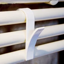 

White Clear Towel Hooks For Heated Towel Radiator Rail Bath Hook Holder Bathroom Clothes Percha Plegable Scarf Hanger 2/4/6pcs