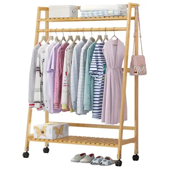 

Clothes rack simple clothes rack landing provincial space bedroom home room storage rack for hanging clothes