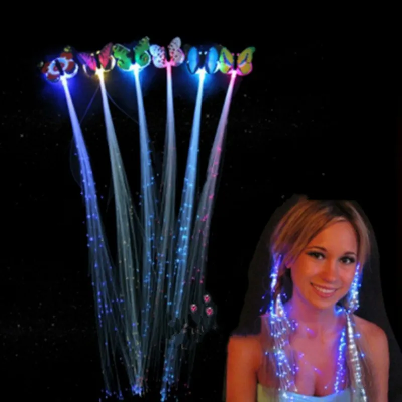 

5Pcs LED Flashing Hair Braid Glowing Luminescent Hairpin Novetly Hair Ornament Girls Led Toys New Year Party Christmas Gift