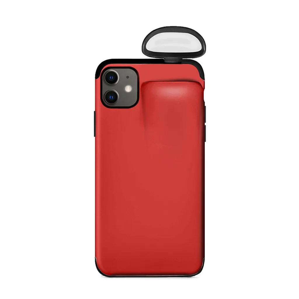 Чехол для телефона 2 в 1, комплект беспроводной гарнитуры, защита для Iphone 11 и для Caja Del telefono черный, дропшиппинг