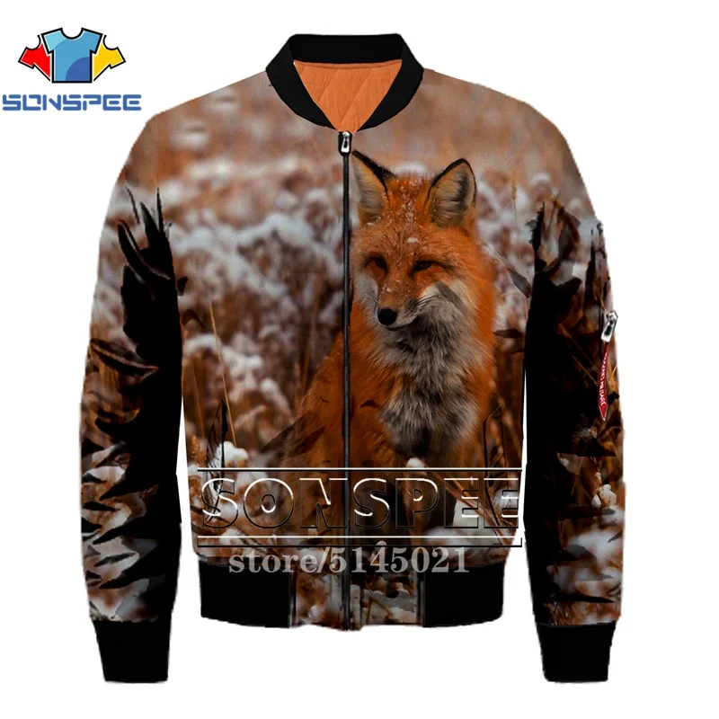 SONSPEE Animal Fox 3D принт Харадзюку Топ Летающая куртка Авиатор Пилот мужские куртки бомбер женская модная повседневная одежда G13 - Цвет: Небесно-голубой