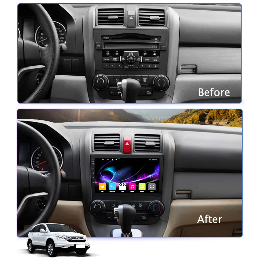 Автомобильный DVD плеер 4 Гб ОЗУ для honda CRV 2007 2011 мультимедийная система аудио