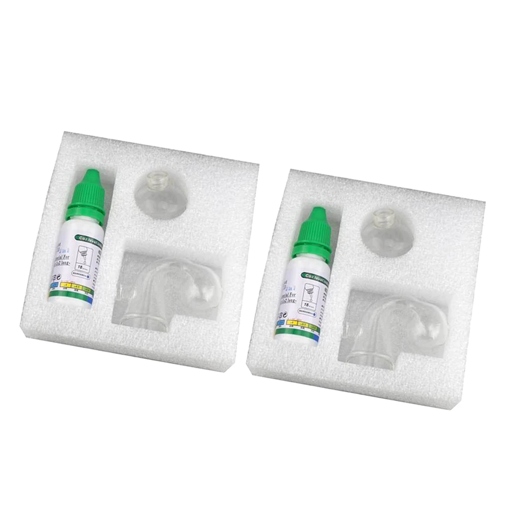 2 Pack CO2 Glass Drop Checker Test , Real time for Indicator Drop Checker