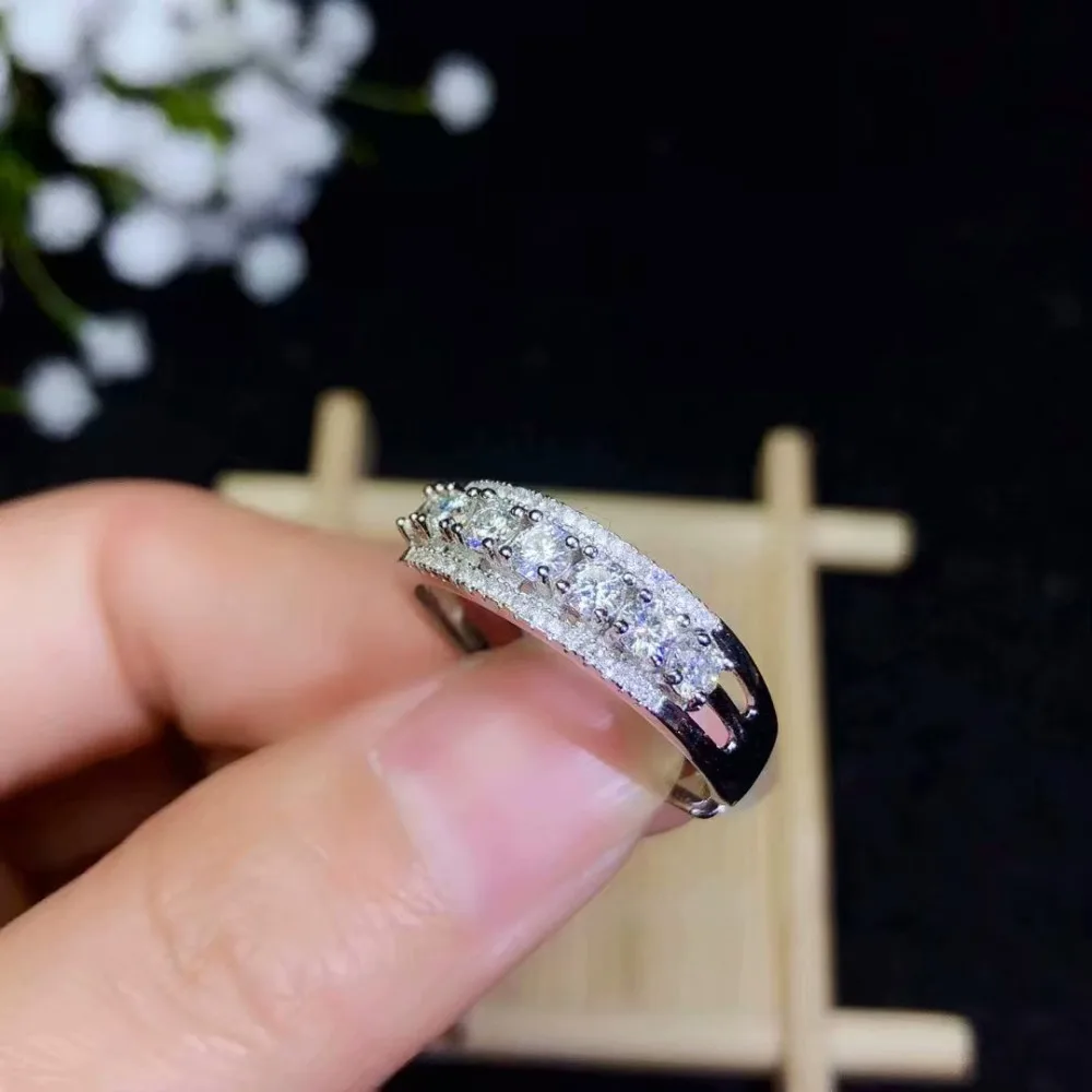 925 de Prata Esterlina anel de Diamante. Jóia da forma