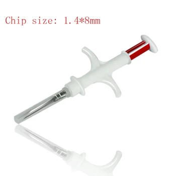 

1x Pet Microchip Rfid Dog Chip Id Tag Plastic Injector with Embedded Micro 1.4*8mm Bioglass Capsule Transponder for Cats Fish