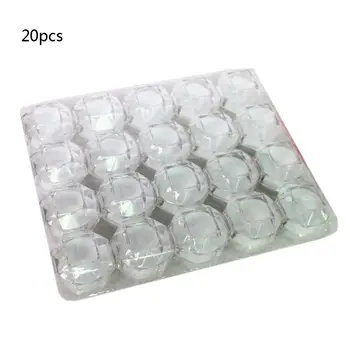 

20Pcs Portable Ring Earring Box Acrylic Transparent Wedding Jewelry Organizer