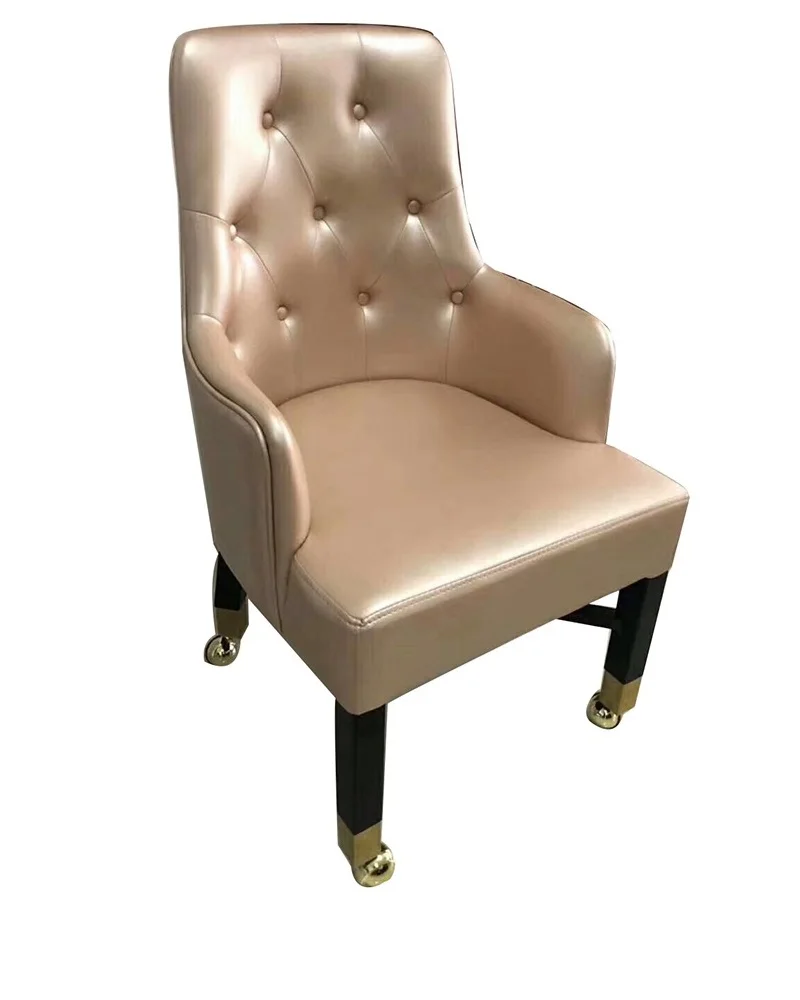 Silla de comedor de estilo europeo y americano, cómoda, tapizada, VIP