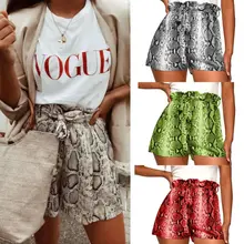 Женские шорты в полоску с высокой талией размера плюс, Летние повседневные шорты с поясом