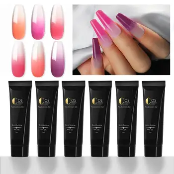 

COSCELIA NEW Poly Nail Extension Gel Temperature 21 Colors Soak Off Nail Polish Thermal Change Gel Quick Building For Manicure