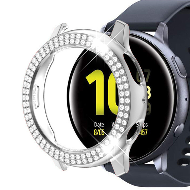 Diamond Case For Samsung Galaxy Watch Active 2 40mm 44mm Bumper Protective cover For Active 1 Smart Watch Accessories