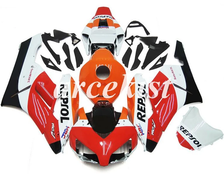 

4Gifts New ABS Injection Mold Full Fairing Kit Body set fit for HONDA CBR1000RR 1000RR 2004 2005 04 05 Custom orange red
