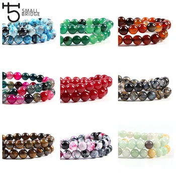 

6 8 10mm Pure Natural Stone Beads for jewelry making Bracelet Diy Accessories Semi-precious Round spacer Stone Beads Wholesale