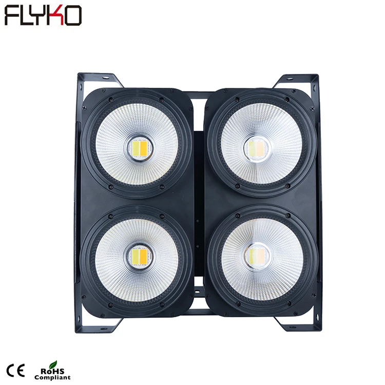 Высококачественная сценическая и диджейская лампа LED RGB 4*100w 3 в 1 (RGB) COB Audience Blinder Light
