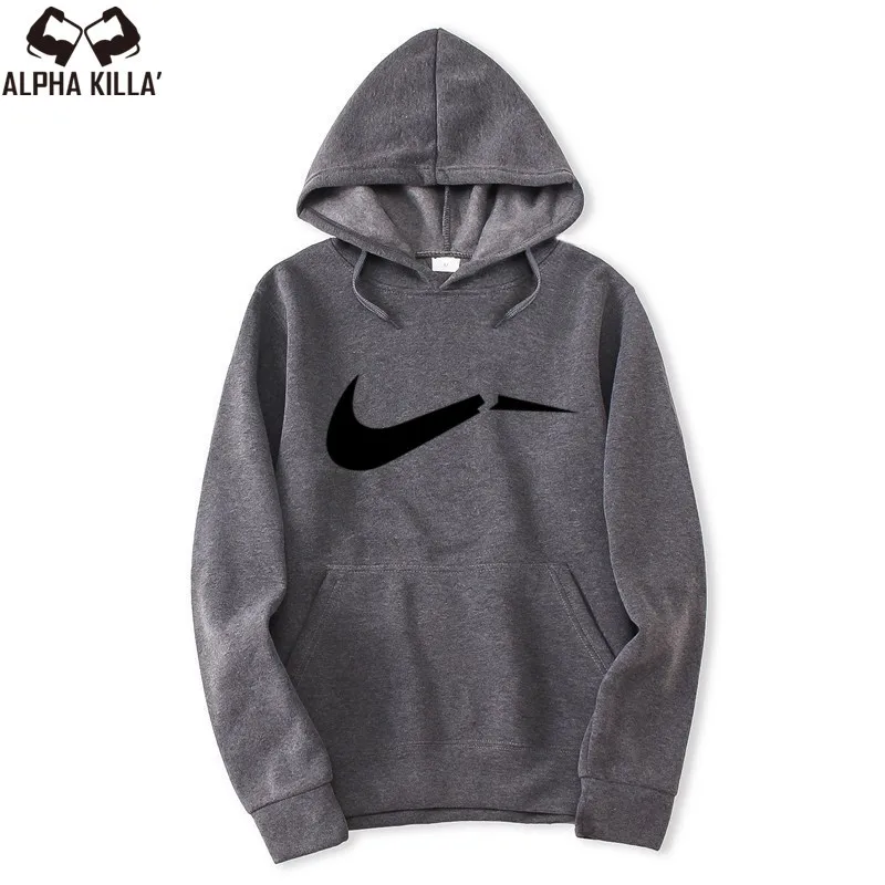 2019 High Quality Spring And Autumn Solid Color Printing Pattern Men's Hoodie Street Casual Hoodie