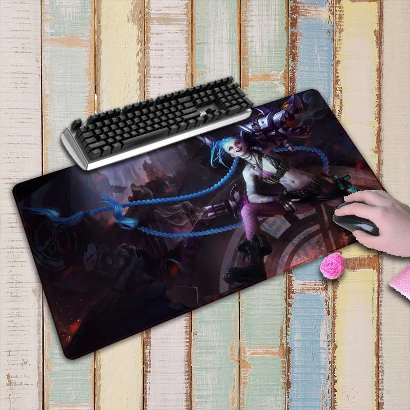  LOL Jinx mousepad league of legends gaming Locking Edge mouse pad large cheapest computer mouse mat