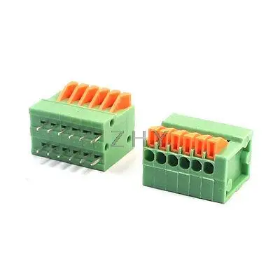 

150V 2A 2.54mm 12-Pin DIP Pluggable Type Screwless PCB Terminal Block 2 Pcs