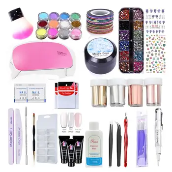 

28pcs/SetPoly Gel Nail Kit Nail Extension Gel Kit Nail Quick Builder Set Nail Extension Gel Set For Daily Nails Care