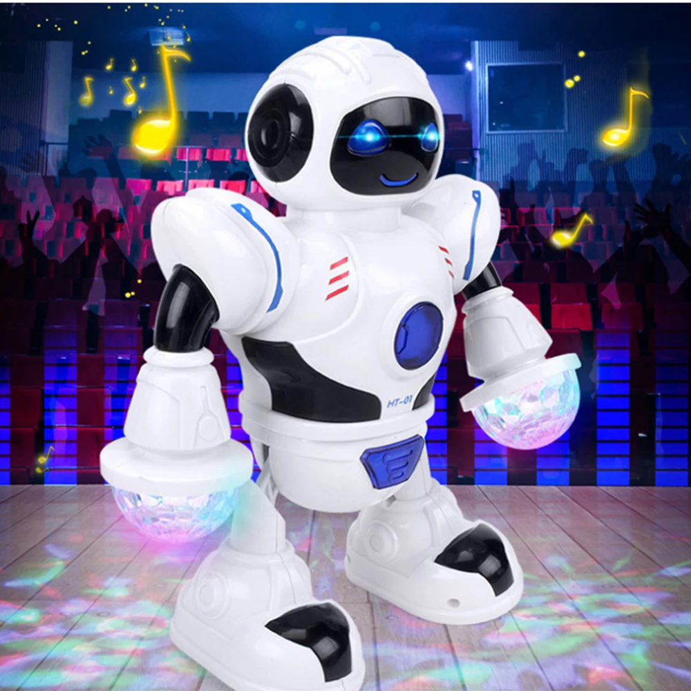Roboter für Kinder Elektronisches Spielzeug tanzen Roboter mit Musik und Licht 
