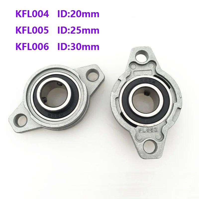 

4pcs/lot KFL004 20mm KFL005 25mm KFL006 30mm zinc alloy bearing units pillow block bearings flange block bearing CNC parts