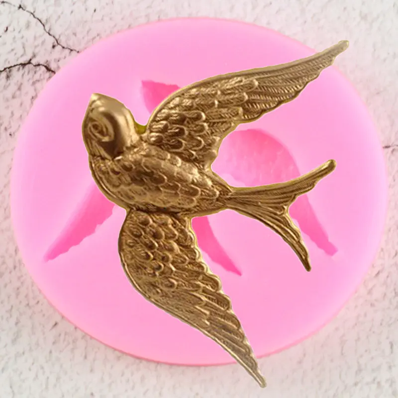 

3D Craft Birds Silicone Molds DIY Chocolate Baking Candy Polymer Clay Jewelry Mold Cupcake Topper Fondant Cake Decorating Tools