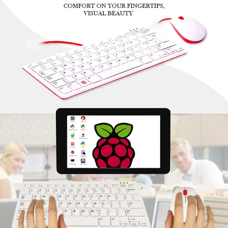 Официальная клавиатура и мышь для Raspberry Pi 4B Raspberry Pi 4B/Raspberry Pi 3B/Raspberry Pi 3B+(Plus) Raspberry Keyboard вейп