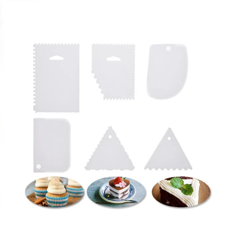  Baking utensils plastic cake scraper rectangular cake scraper cream chocolate scraper spatula