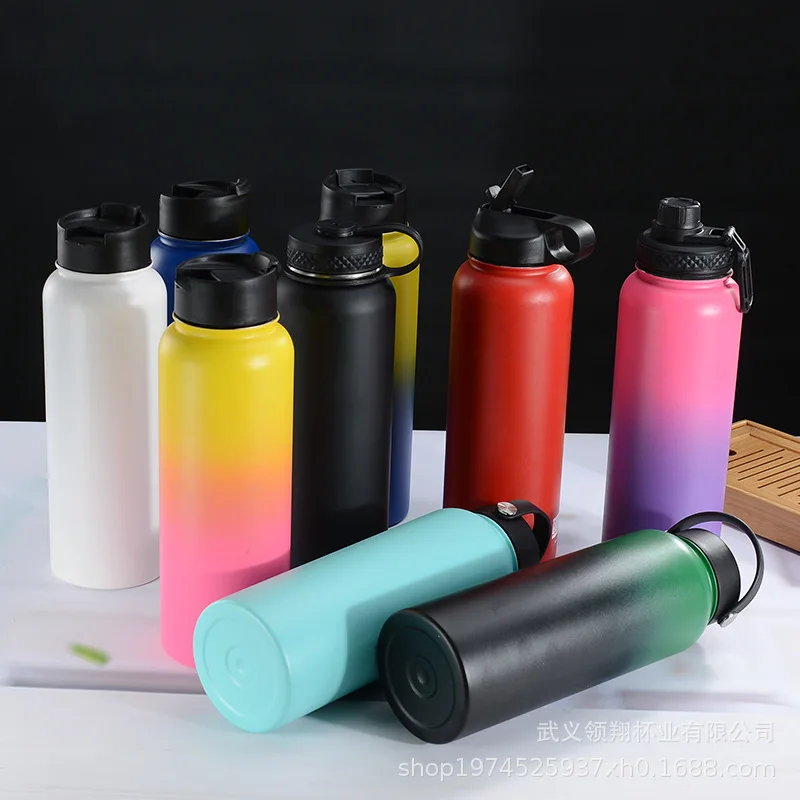 

Europe And America Hot Sales hydroflask-Spray of Plastic Gradient Pot Space 32 Oz 40 Oz Hand Portable Sports Bottle