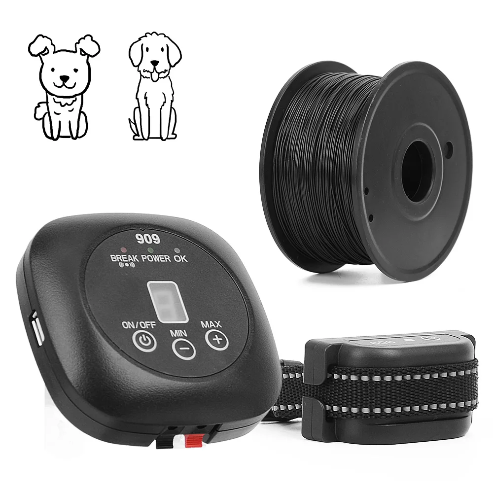 

Pet Electronic Barrier Fence System For Dog With Rechargeable Waterproof Vibration Shock Beep Training Collar Pet Fencing System