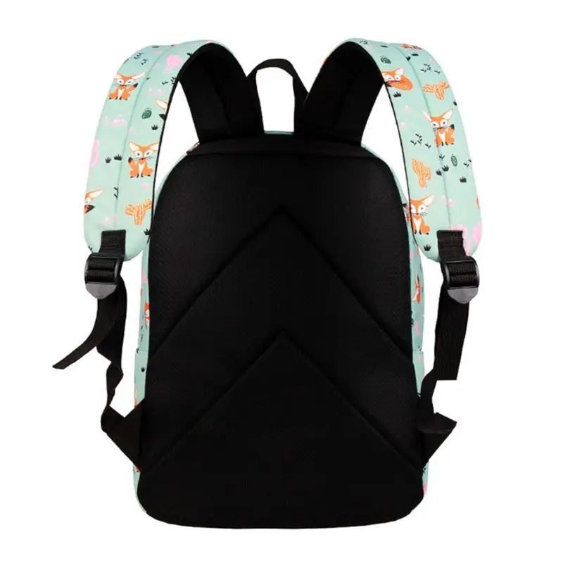Best Cartoon Fox Printed Rucksack Backpack School Bag Casual College Daypack for Teenager Girls C90E