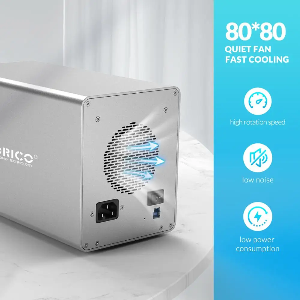 Чехол для жесткого диска ORICO алюминиевая док станция HDD 4 отсека 3 5 дюйма 64 ТБ с
