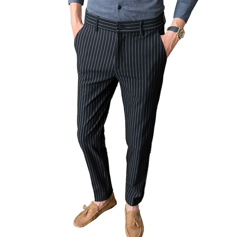 Mens Vertical Striped Outfit Vertical Striped Dress Pants Grey Striped  Pants Mens Mens Skinny