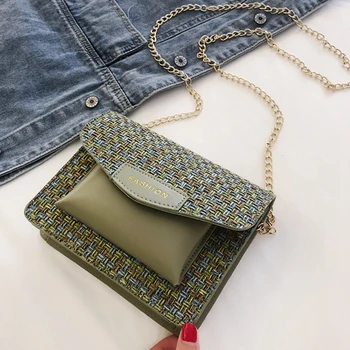 

Vintage Wool Crossbody Bags for Women 2020 Designer Handbags Ladies Messenger Flap Clutches Chains Shoulder Bag Bolsa Feminina