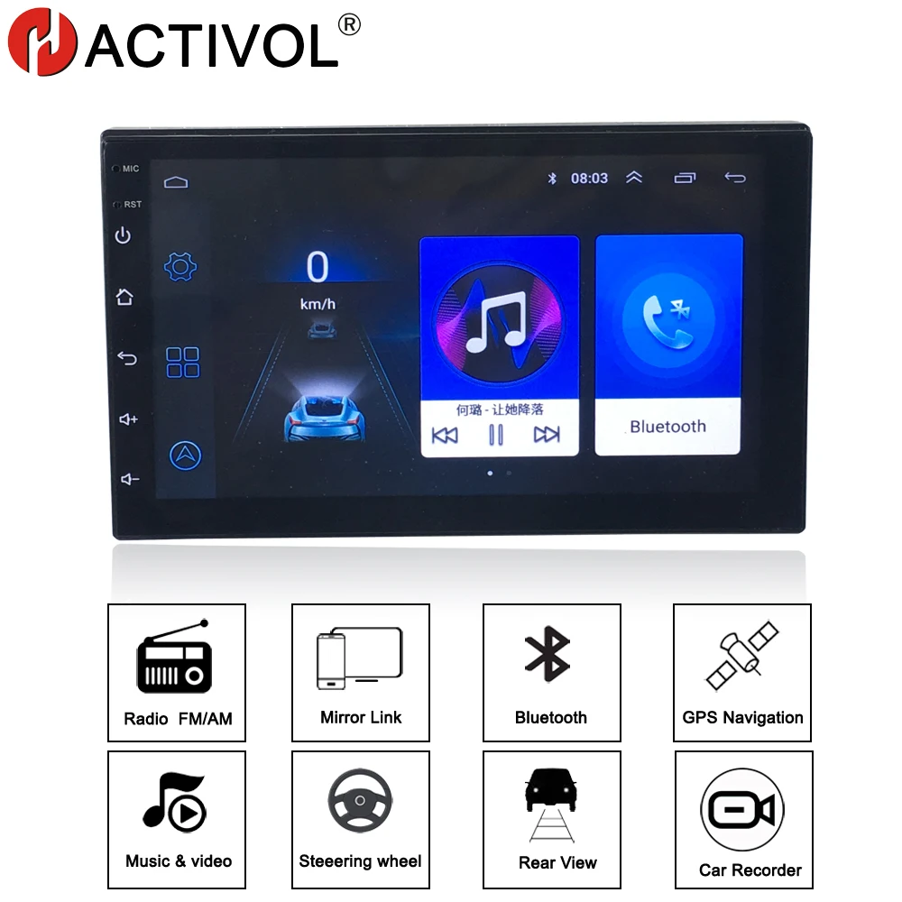 Автомагнитола HACTIVOL 7 &quotна android 8 1 автомобильный dvd плеер новая Универсальная GPS