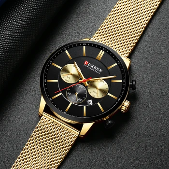 

CURREN Fashion Watch Men Waterproof Sport Watch For Men Stainless Steel Mesh Band Quartz Clock Casual Business Relogio Masculino