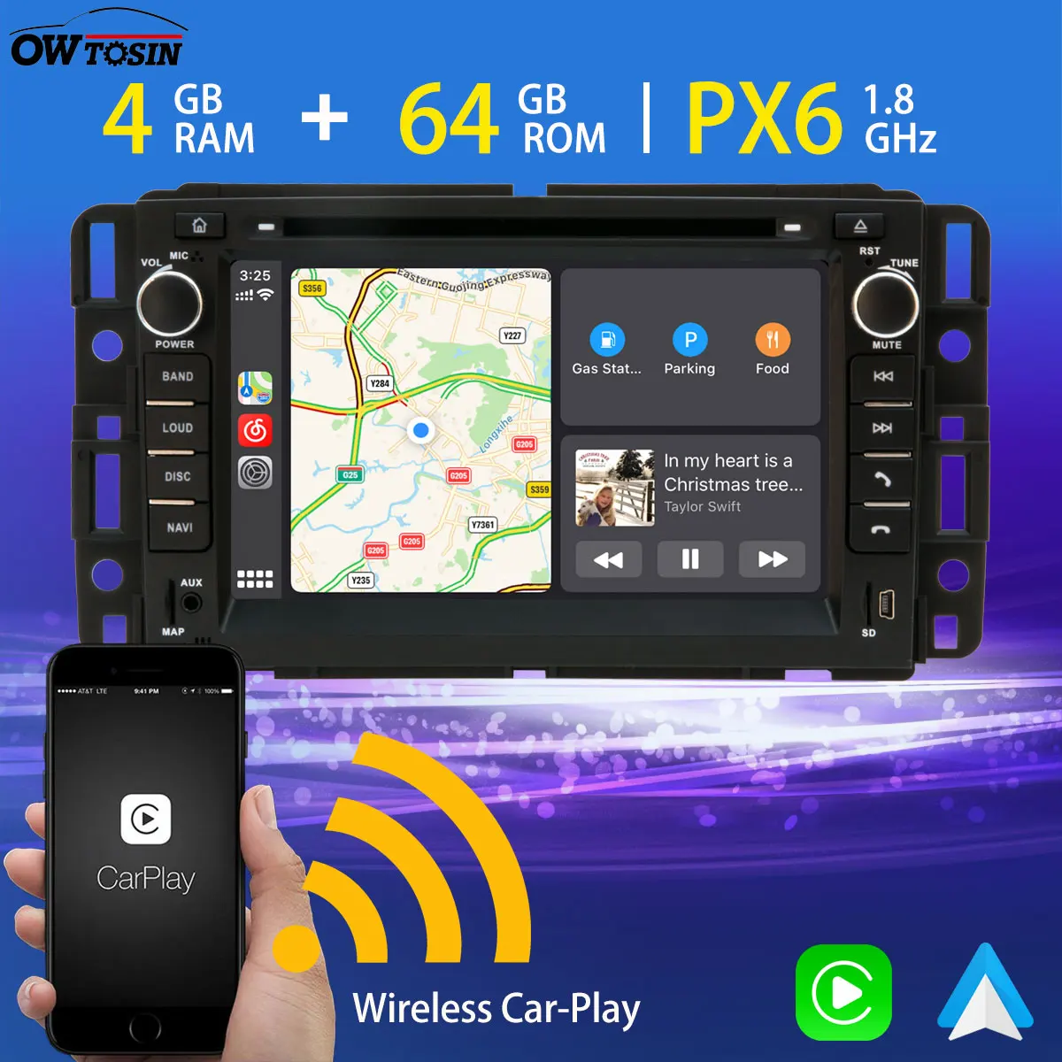 Автомобильный DVD-плеер PX6 мультимедийный плеер на Android 10 0 с GPS для GMC Yukon Denali