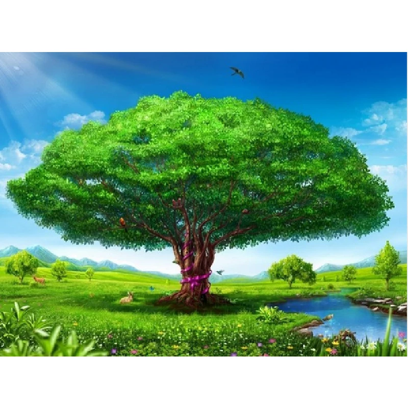 

World Tree.Hand Made Paint High Quality Canvas Beautiful Painting By Numbers Surprise Gift Great Accomplishment