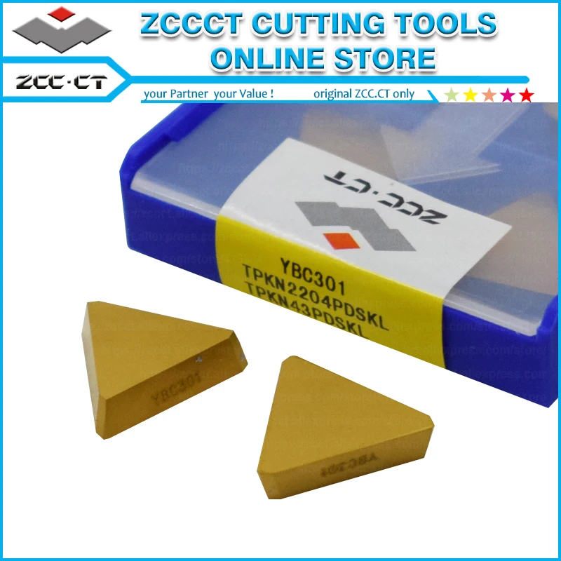 

zcc milling cutter TPKN2204 PDSKL YBC301 tpkn 2204pdskr insert for lathe cut mill left hand tool
