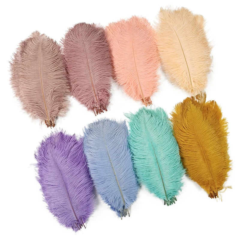 Wholesale 10Pcs/Lot New Colorful Ostrich Feathers White Black Feather Decor Plumes Vases Party Wedding Accessories Decoration