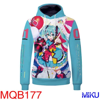 

Anime Hatsune Miku Hoodies 3D Print Snow Miku Hoodie Hoody Hip Hop Casual Coat Sweatshirts Hooded Casual Coat