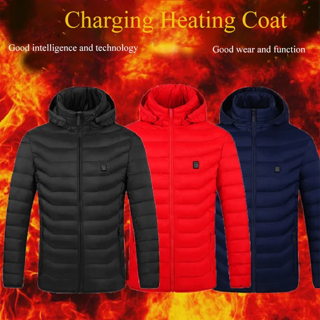 Chaqueta calefactora USB para hombre y mujer, chaleco calefactable de 9  áreas, abrigo para caza, senderismo, Camping, Otoño e Invierno - AliExpress