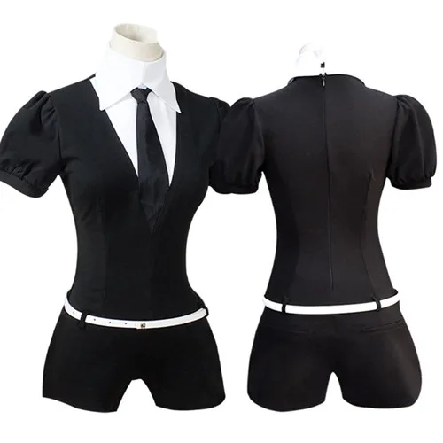 High Quality Anime Houseki no Kuni Costumes Phosphophyllite Diamond Bort bodysuit Cosplay Costumes Accessories Jumpsuits - Color: Black