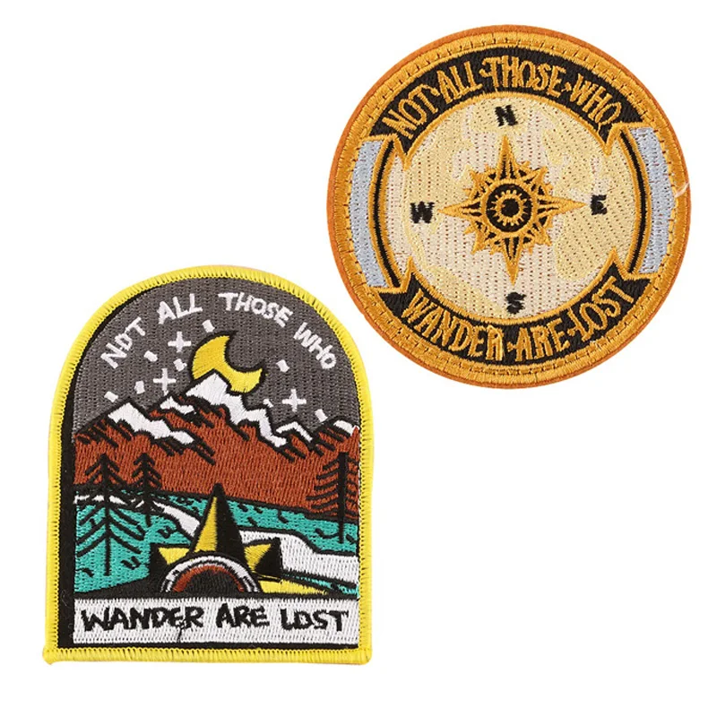 1x Traveller Adventure Patches Embroidered Cloth Badge Applique Iron Sew On