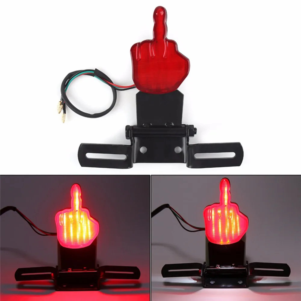 

Motorcycle Tail Lights Rear License Plate Holders Bracket Brake Taillight Stop Running Light Motorbike Tail Lamp