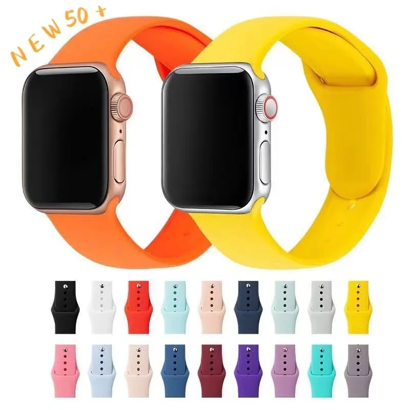 Ремешок для часов Apple Watch Series 6 5 4 3 2 1 38 мм 42 резиновый ремешок iWatch SE Мягкая