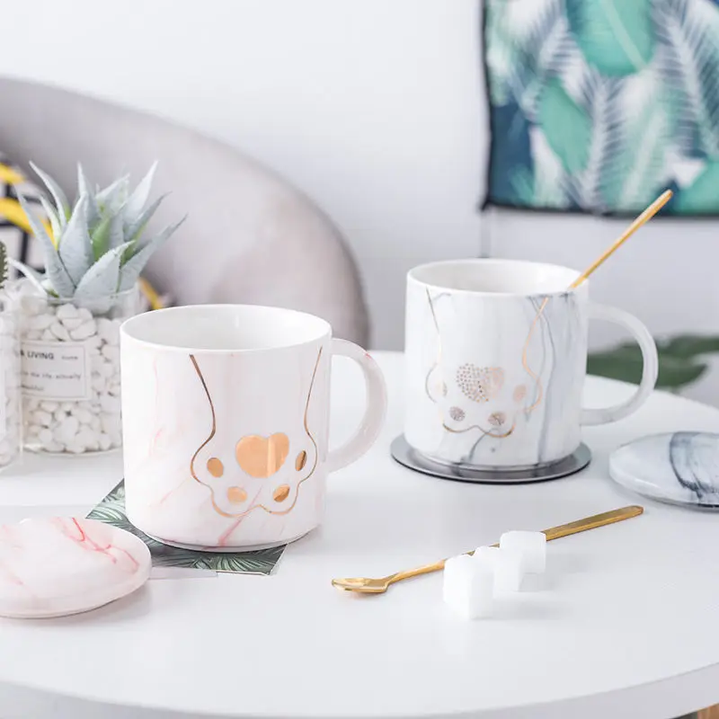 Mug Lovers Cup Ceramic Home Cute Water Cup Coffee Mug Mug with Lid Spoon Teacup Cups and Mugs Coffee Cup Cups and Mugs Mug