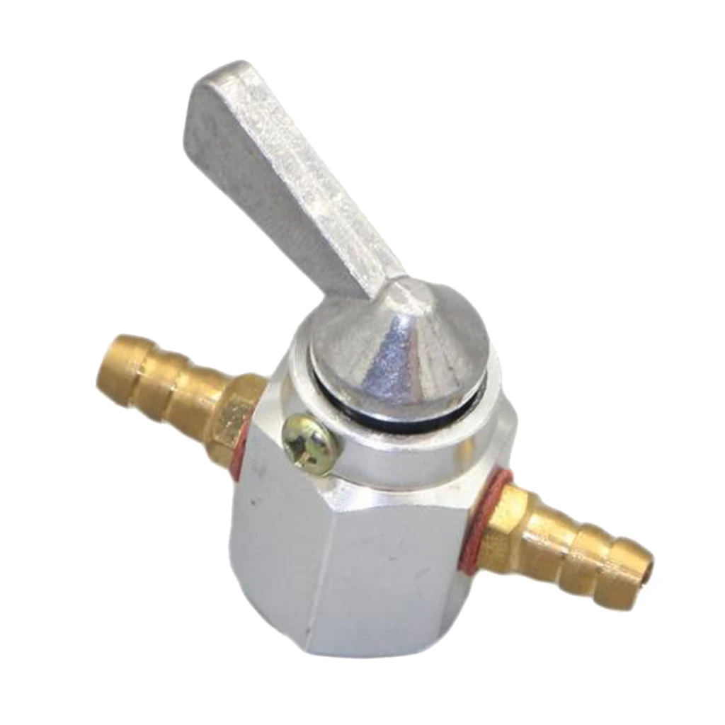 Silver Fuel Gas Switch Valve Petcock for Motorcycle Pit Quad Dirt Bikes ATV Go-Kart