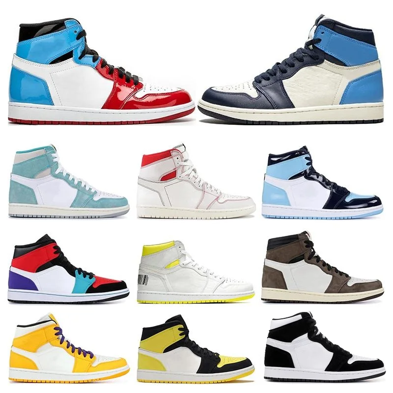 2019 Mens basketball shoes 1s top Obsidian UNC Fearless First Class Flight PHANTOM TURBO GREEN 1 Backboard sport sneaker trainer | Спорт и