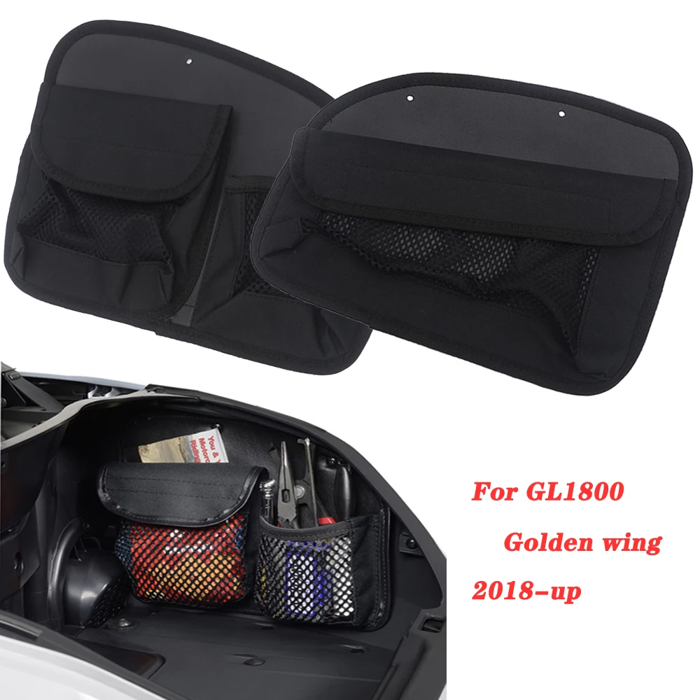 New Motorcycle Black Trunk Lid Organizer Tool Rear Bag For Honda Gold