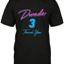 Dwyane Wade 3 D Wade Thank You Футболка мужская женская футболка больше размеров и цветов